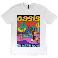Oasis Marškinėliai Būk Čia Dabar Iliustracija Noel Liam Gallagher Oficialus Naujas Baltas 2XL