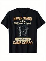 Local Warehouse Cane Corso Italian Dog TShirt 180G Printed Round Neck Hot Style Short Sleeves Durable and Machine Washable S