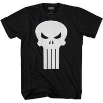 Marvel Punisher Classic Logo 100% Cotton T-shirt Mens Tees Top 4XL