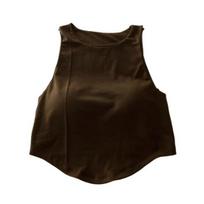Women's Padded Tank Top with Built-in Bra Double Lined High Neck Layering Camisole Basic Shirts Slim Fitted Summer Going Out Top