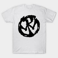 Men Black Print T-shirt Pennywise No-Cut Transfer Paper Print Cotton Tshirt M balta