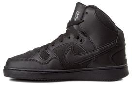Nike Son Of Force Mid Synthetic Leather Cushioning, Wear Resistant High top Children's Basketball Shoes Black 615158-021 36.5