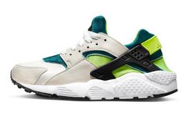 Nike Air Huarache Run White Volt Bright Spruce GS 654275-045 37.5