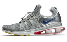 Nike Shox Gravity Metallic Silver Siren Red Gym Blue AR1999-046 42