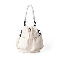 Moterims Dėklas ant peties Nailoninis Vandeniui atsparus Didelės talpos Rankinė Raišteliu Užtraukiama Crossbody krepšys 33x29x14cm balta