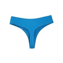 Plus Size Women's Underwear Cotton Lingerie Sexy Thong Low-Rise T-Back Briefs New Arrival Solid Colour Briefs S blue