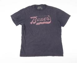 Eddie Bauer vyriški juodi grafiniai medvilniniai lauko marškinėliai, dydis M L
