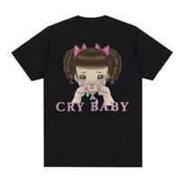 Melanie Martinez Cry Baby Cartoon Graphic T Shirt Men Women's Cute Retro Harajuku Fashion T-shirts 100% Cotton Oversized T-Shirt S juoda