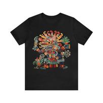 2025 Summer Mexico New Hot Selling Unique Mayan Art Mexican T-shirt for Men Sweat Absorption and Breathable T-shirt - Men's S... S įvairiaspalvis