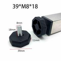 4/12vnt. M8 Plastikinis kvadratinis/apvalus veržlės dangtelis su aukštu padu, veržlės vamzdelio dangtelis, namų pado, reguliuojamo ratuko mova 4Pcs