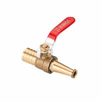Copper Material Water Gun Nozzle High-pressure Design Shutoff Valve Water Hose Switch with Handle Fire Ball Valve raudona