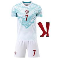 YSHT Portugalija Ronaldo Vaikų Futbolo Apranga Rinkinys Baltas Jaunimo Sportinė Uniforma 110-120 CM balta