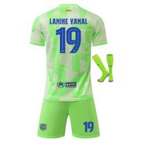 Barselona Yamal Vaikų Futbolo Džersio Rinkinys Žalias Jaunimo Sportinė Apranga Treniruočių Komplektas 100-110 CM žalia
