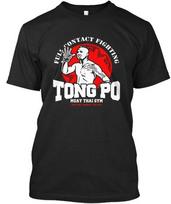 Tong Po Muay Thai Kovotojas Piktadarys Ki Standartiniai Unisex Marškinėliai S