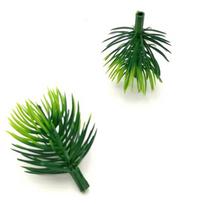 Dirbtinės pušies adatos, netikri augalai, šakos, gėlės, Kalėdų eglutės dekoracijos, dirbtinė žolė, 200 vnt. 200pcs green