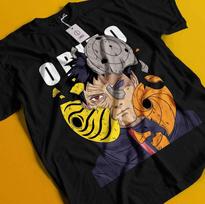 Naruto Shirt Obito T-Shirt Madara Hashirama Anime Rin Kakashi Manga Unisex Tee 3XL