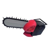 Chainsaw Popcorn Bucket Chainsaw Head Ornament Fun Movie Night Popcorn Bucket Tabletop Decoration Gift for Fans raudona juoda spalva