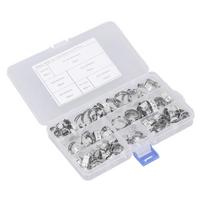 100Pcs Hose Pipe Assortment Kit Stainless Steel Waterproof Oil Resistant Pipe Tube Clamp