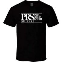 adver PRS Guitars Logo Shirt Black White Tshirt Men'sBlack XXL S juoda