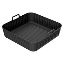 Silikoninis įdėklas Cosori oro grupuokliui 5QT 6QT, 14 mm briaunos tolygiam kepimui black