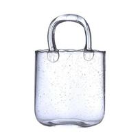 Rankų darbo stiklinė piniginė 550 ml borosilikatinio stiklo puodelis, rankinės formos, kokteilių ir šalto arbatos stiklinė, mažas naktinis staliukas 1pc white