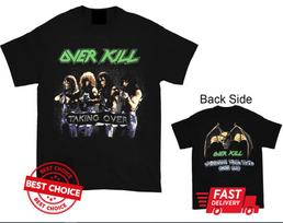 Overkill Perima Valdyti Smegenų Griaunantis Tour 1987 Juodi Marškinėliai S3XL Unisex Marškinėliai - Vyriški Vasariniai Medvilniniai Grafiniai Marškinėliai S įvairiaspalvis
