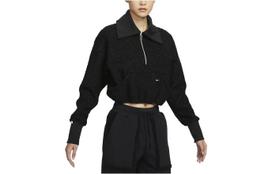 Nike Sportswear Collection Women's High-Pile Fleece Half Zip Top Black FB8786-010 XL