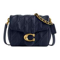 Coach Tabby 20 Metal Logo Snap Closure Napa Leather Crossbody Shoulder Bag Small Women Bags Navy-Blue CW629-B4DNA Basic Set (Bag+Dust Bag) black