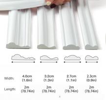 1pc Peel and Stick Wall Molding Kit,Premade Self Adhesive Wainscoting Panels,Ready to Assemble Accent Molding Trim for Interior 2.3cmx2m balta