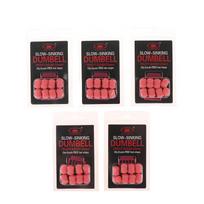 5 Packs 12Mm Carp Fishing Bait Slow Sinking Dumbbells Bait Fruity Squid Flavour Fake Food Tackle Floating Artificial Bait rožinė