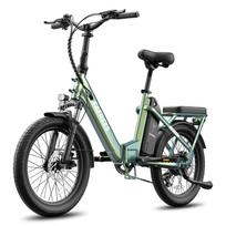 Elektrinis dviratis Fafrees F20 Flex 20  padanga 250W variklis Sulankstomas miesto elektrinis dviratis 36V 25Ah Dvigubi diskiniai stabdžiai 7 pavaros Maksimali apkrova 140Kg 20Ah žalia