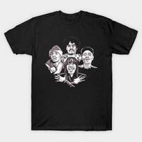 Men Black Print T-shirt Dave Chappelle No-Cut Transfer Paper Print Cotton Tshirt L juoda