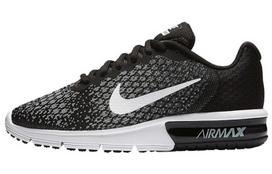 Nike Air Max Sequent 2 Juoda Balta Tamsiai Pilka Moteriška 852465-002 36