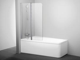 Varstoma vonios sienelė Ravak 10°, 10CVS2-100 L satinas+stiklas Transparent