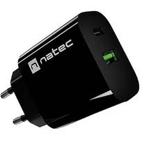 Natec Ribera 20W USB-A USB-C czarna NUC-2397