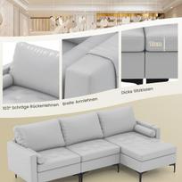 2 vietų sofa-lova su porankiais šviesiai pilka 172x78x80cm