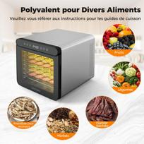Maisto džiovintuvas 7 padėklai nerūdijančio plieno 30-75°C 1-24h sidabrinis, Maisto džiovintuvas 7 padėklai nerūdijančio plieno 30-75°C 1-24h sidabrinis