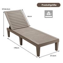 2 sulankstomi reguliuojami lauko gultai, taupe spalva
