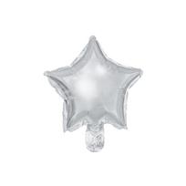 Folinis balionas žvaigždė sidabrinė 25 cm – mažas dekoratyvinis balionas (pildomas oru)