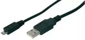 DIGITUS AK-300110-018-S USB laidas, 1,8 m, 2.0, USB A – Micro-USB B, juodas