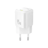 Sieninis įkroviklis PicoGo GaN 45W USB-C QC PD, baltas