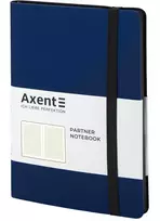 Užrašų knyga PARTNER SOFT, Axent, A5, langeliais, 96 lapai, 80gsm, PU viršelis, mėlynos sp.
