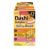 Ciao Dashi Delights šilkinis vištienos sultinys su sūriu ir lašiša, 12 vnt.