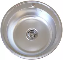 Nerūdijančio plieno plautuvė D5151UA 510x510x0.8 DEKOR su sifonu