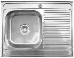 Nerūdijančio plieno plautuvė 864 dešinė uždedama su sifonu 0.8mm
