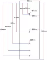 Dušo kabinos galinis stiklas 565x1600 mm juodas 5.29