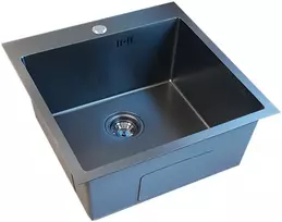 Nerūdijančio plieno plautuvė D5151HB Juodas su sifonu