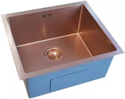 Nerūdijančio plieno plautuvė D4843HC COPPER su sifonu