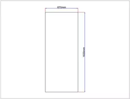 Dušo kabinos šoninis stiklas tiesus 670x1630 fabric 3.128.