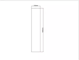 Dušo kabinos šoninis stiklas tiesus 310x1545 pilkas 3.75.